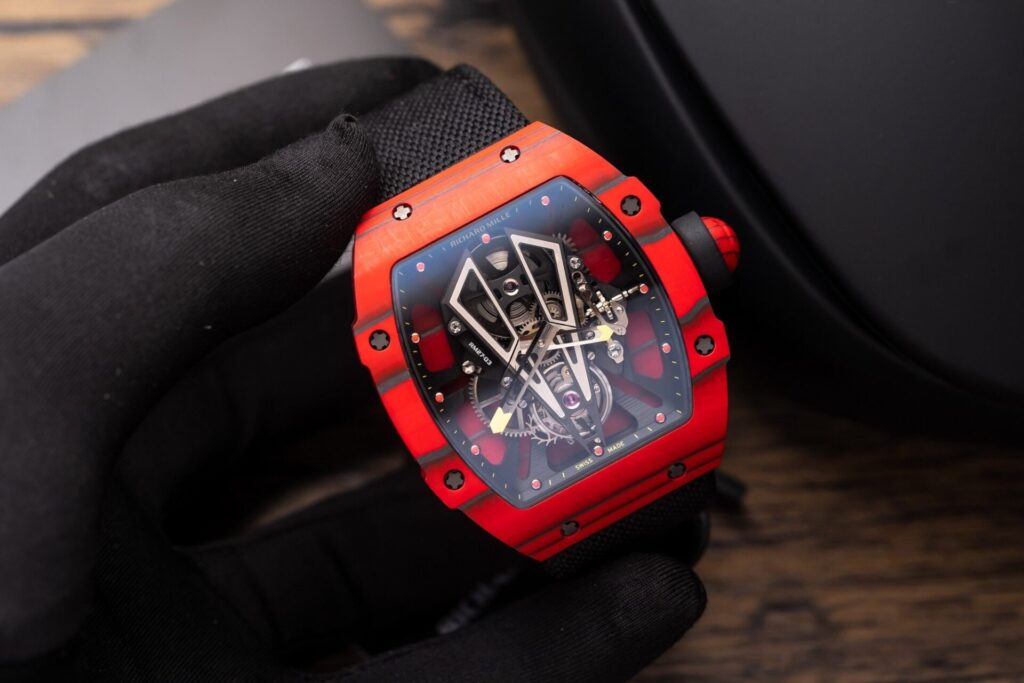 Richard Mille RM27-03 Tourbillon Rafael Nadal 44mm Red Carbon (Super Clone) – 1:1 Best Edition