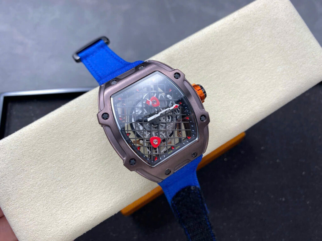 Richard Mille RM27-04 Tourbillon Rafael Nadal 39x48mm (Super Fake) Blue Fabric Strap