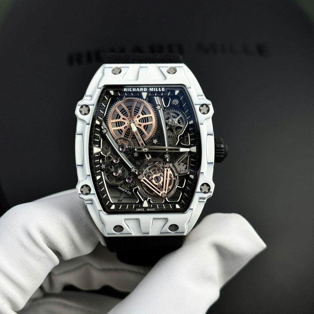 Richard Mille RM27-05 Rafael Nadal 37.25×47.25mm White Carbon Case – Replica