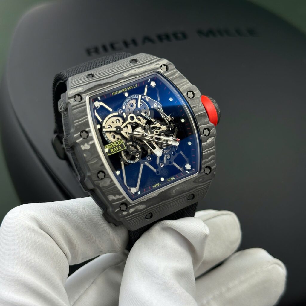 Richard Mille RM35-01 44.5x50mm Carbon Case (BBR Factory) Fabric Nato Strap