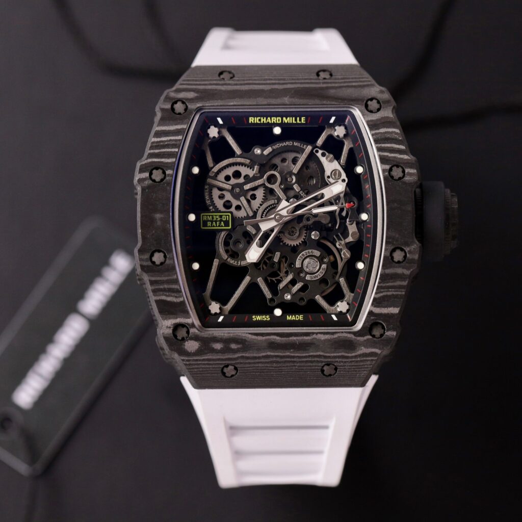 Richard Mille RM35-01 44mm Carbon (BBR Factory Super Clone) on Rubber Strap