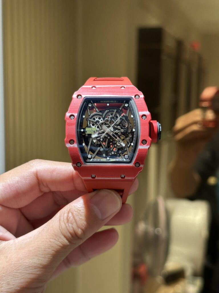 Richard Mille RM35-02 Replica 45mm Carbon Fiber (Factory Unknown) Red Dial – 1:1 Best Edition