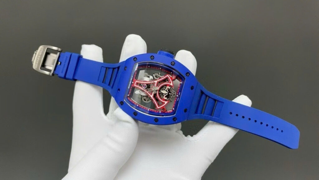 Richard Mille RM52-03 Paris Saint-Germain Tourbillon 40x48mm Ceramic Blue (Best Super Clone) – 1:1 Edition