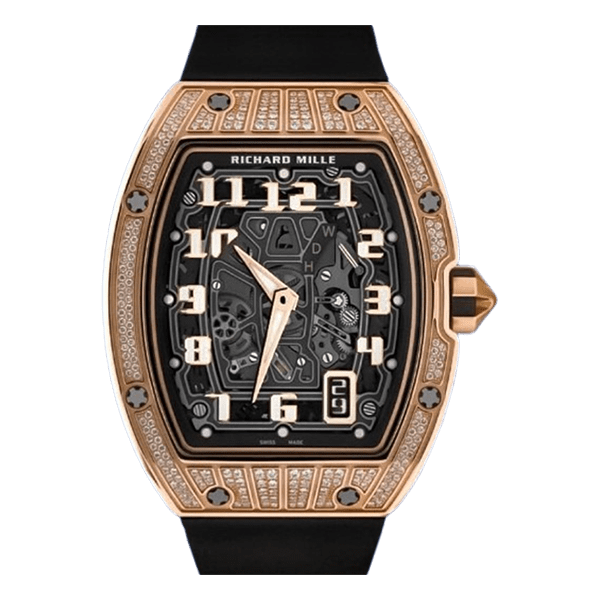 Richard Mille RM67-01 Skeleton Dial Ultra-Thin 38.7mm (Best Refined) 18K Gold Wrapped & Natural Diamonds – Super Clone