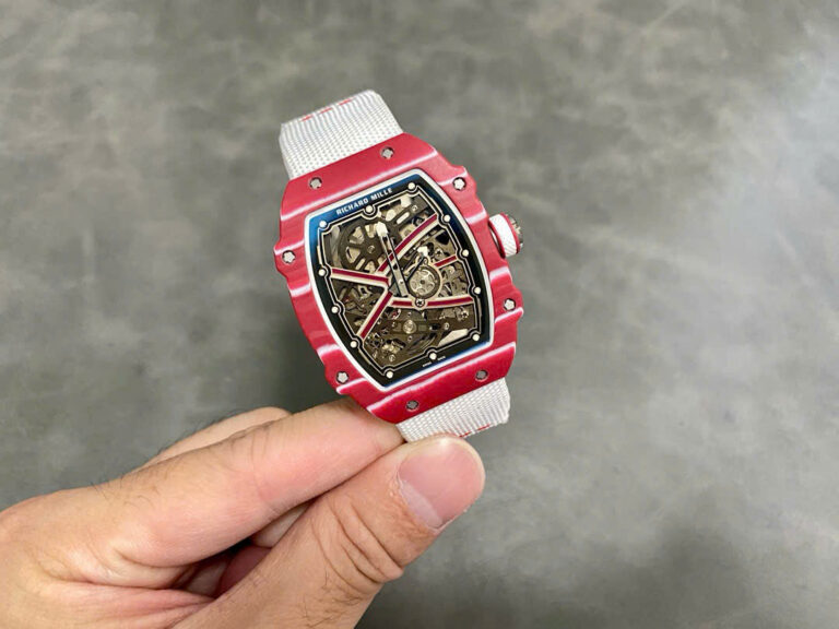 Richard Mille RM67-02 (Best Super Clone) 38.7×47.52mm Red Carbon – Weight 37 Grams