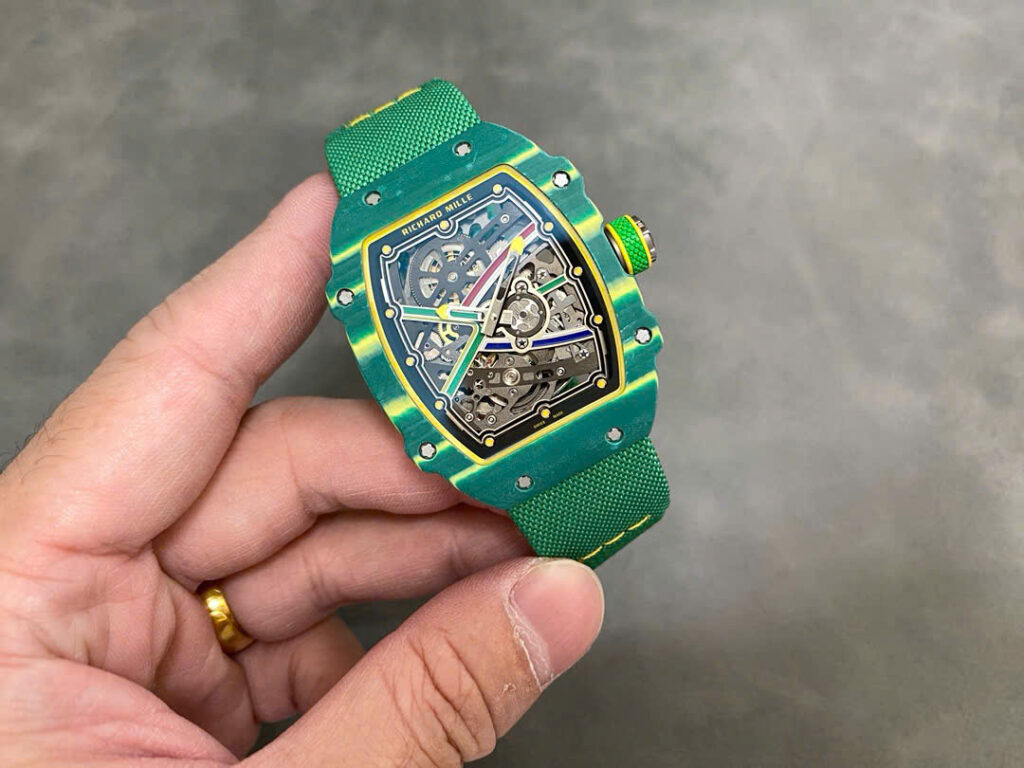 Richard Mille RM67-02 38.7×47.52mm Green Carbon (Refined Super Light) – 37 Grams Super Clone