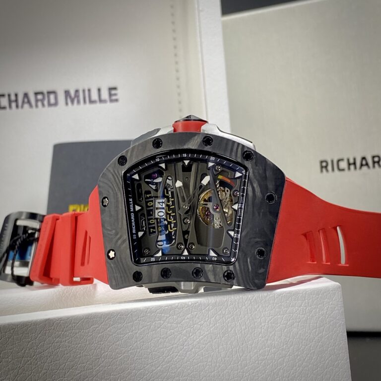 Richard Mille RM70-01 45mm Carbon (Super Clone) Red Rubber Strap