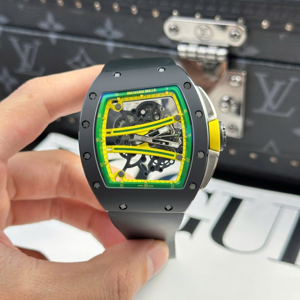 Richard Mille RM61-01 Manual Winding Yohan Blake 42.7×50.23mm Ceramic Black (ZF Super Clone)