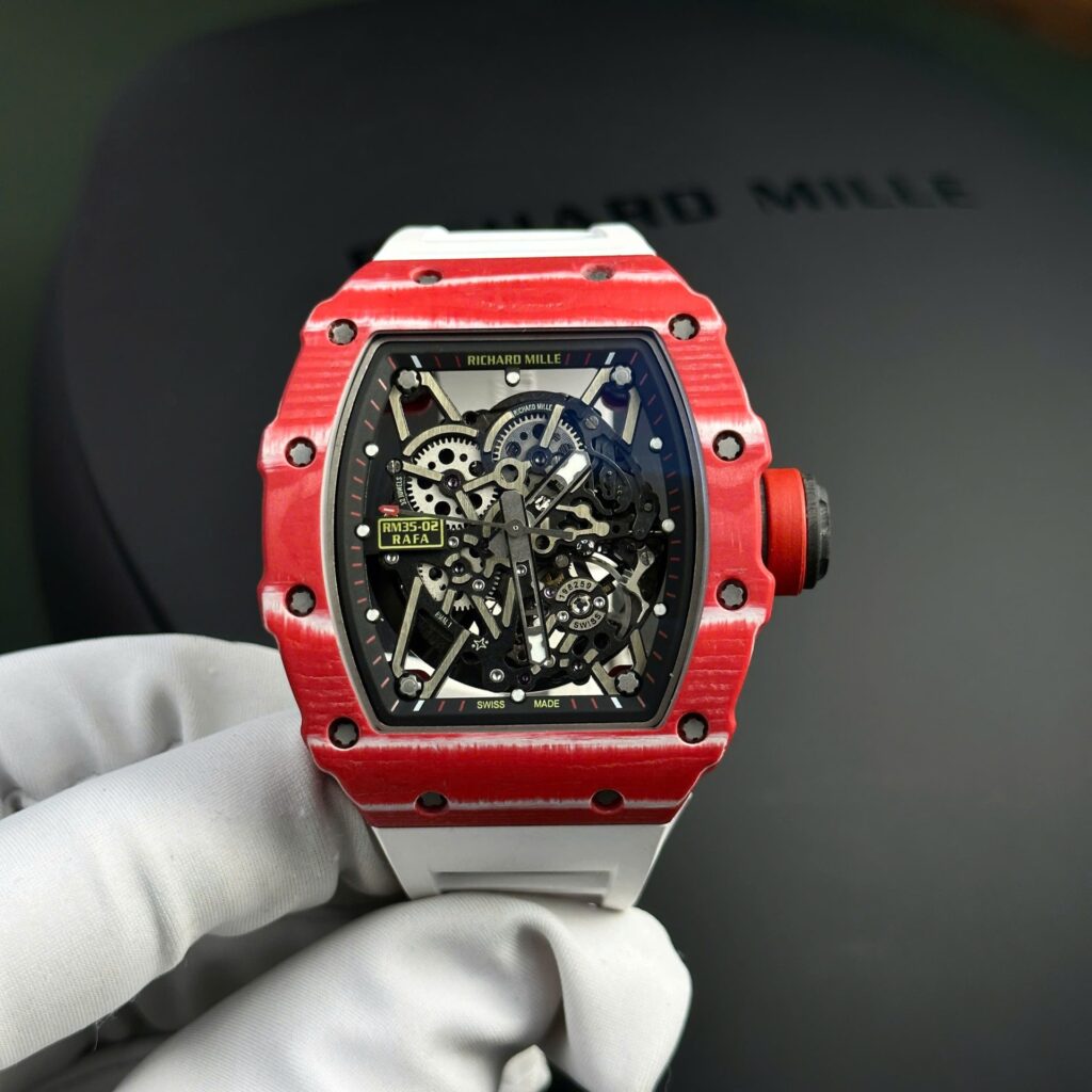 Richard Mille RM35-02 Rafael Nadal 44mm Red Quartz TPT (Super Clone) – 1:1 Best Edition