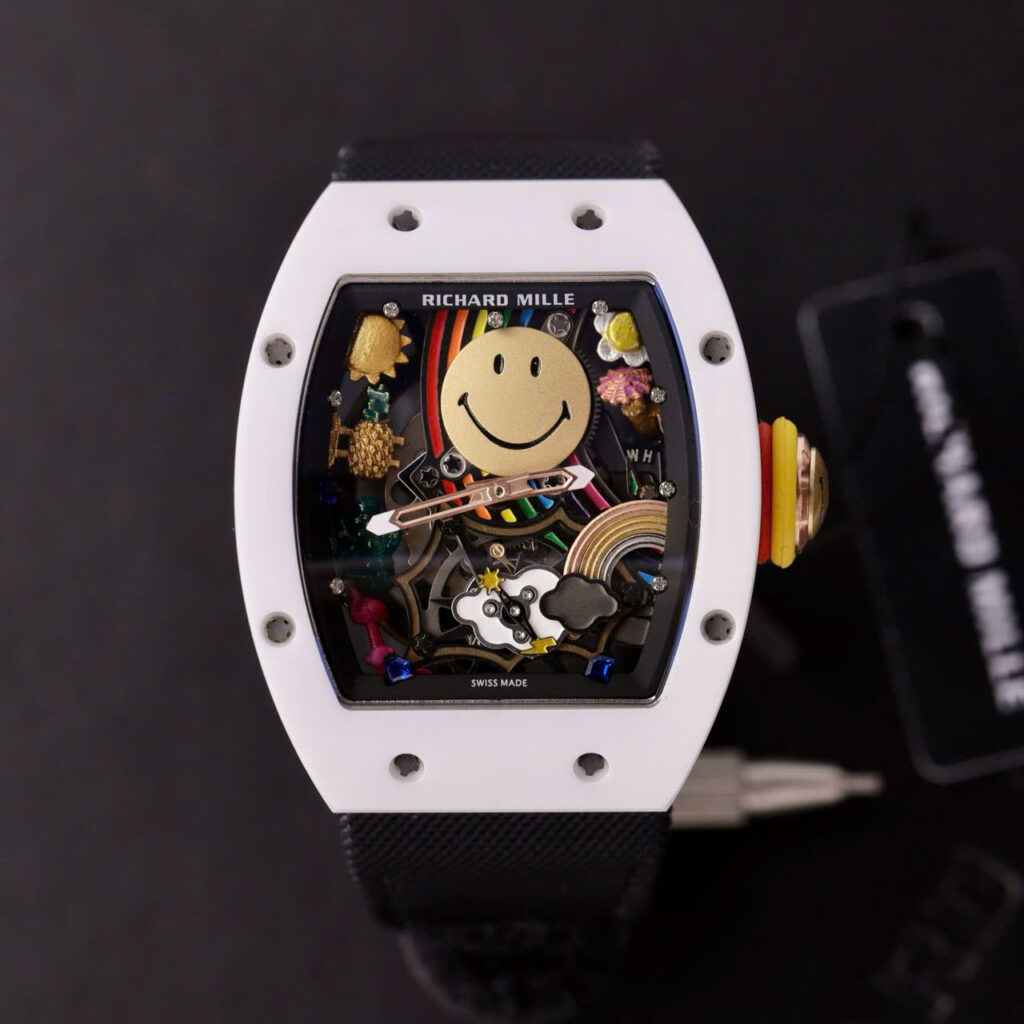 Richard Mille RM88 42mm (Super Clone) Smiley Dial on NATO Fabric Strap