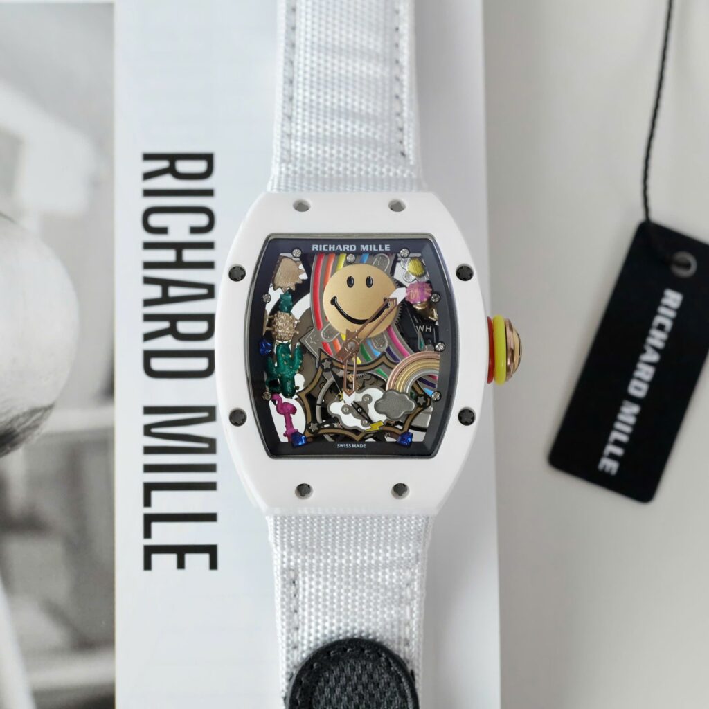 Richard Mille RM88 Smiley 42mm White Ceramic (Best Super Clone) – 1:1 Edition