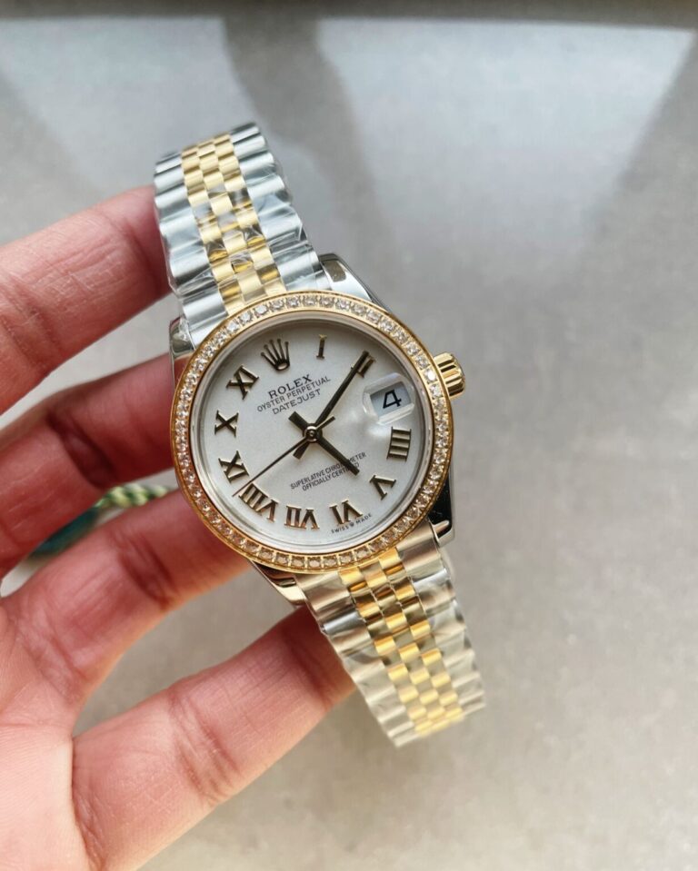 Rolex Datejust 31mm 278273 YG/SS (Super Clone) White Dial with Diamond Bezel on YG/SS Jubilee Bracelet