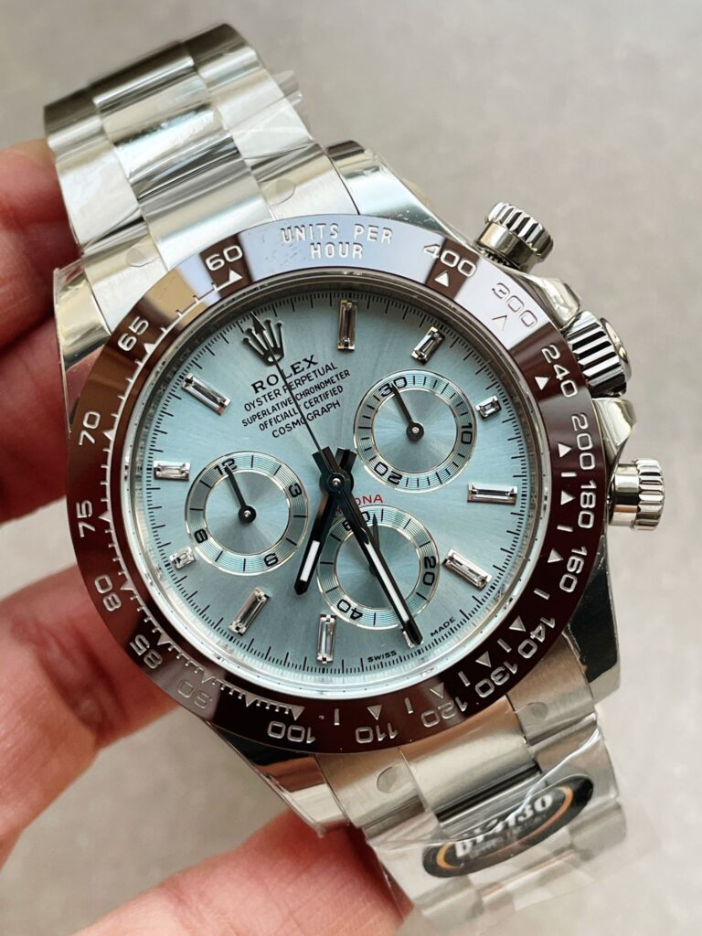 Rolex Daytona 116506 40mm SS (BTF 1:1 Best Edition) Ice Blue Dial with Crystal Markers on Stainless Steel Bracelet – SA4130 V2 Super Clone