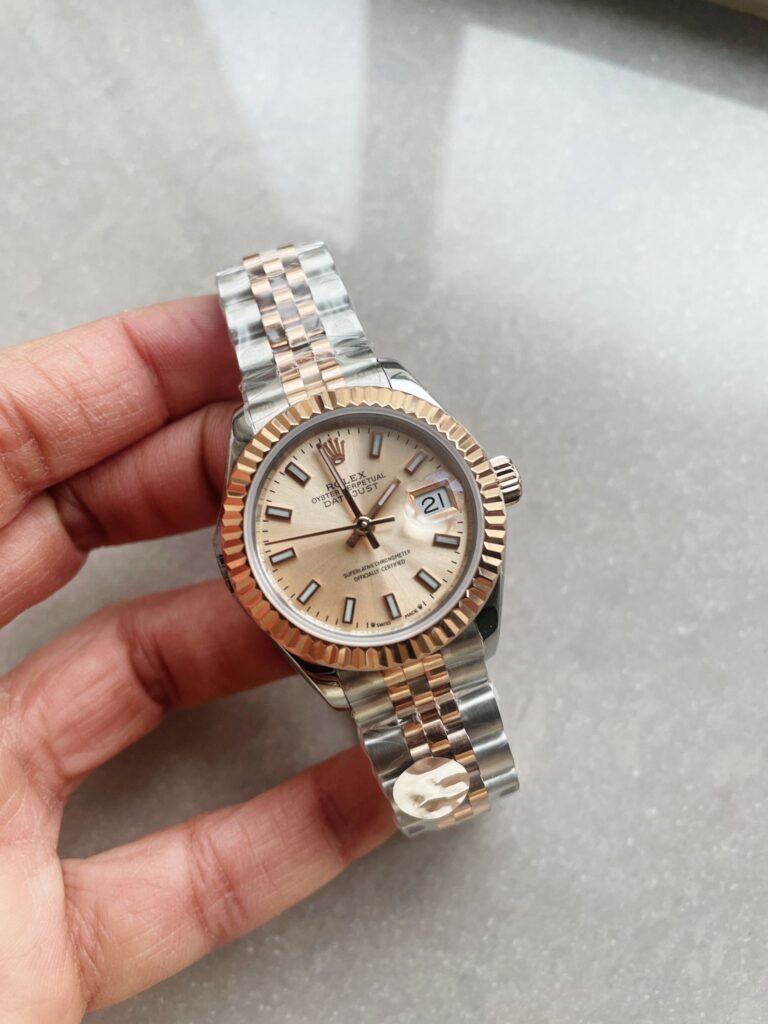 Rolex Datejust 28mm 904L RG/SS (Super Clone) Champagne Dial on RG/SS Jubilee Bracelet – Calibre A2671