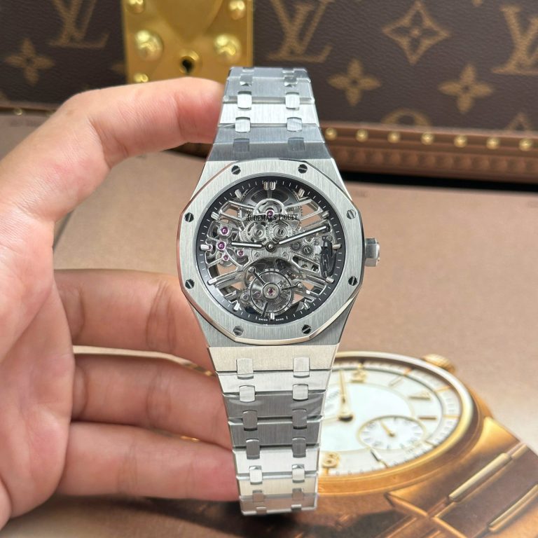 Audemars Piguet Royal Oak Tourbillon 26735 41mm SS (Super Clone) Skeleton Dial with Metal Wire – AP 26735 Automatic Tourbillon
