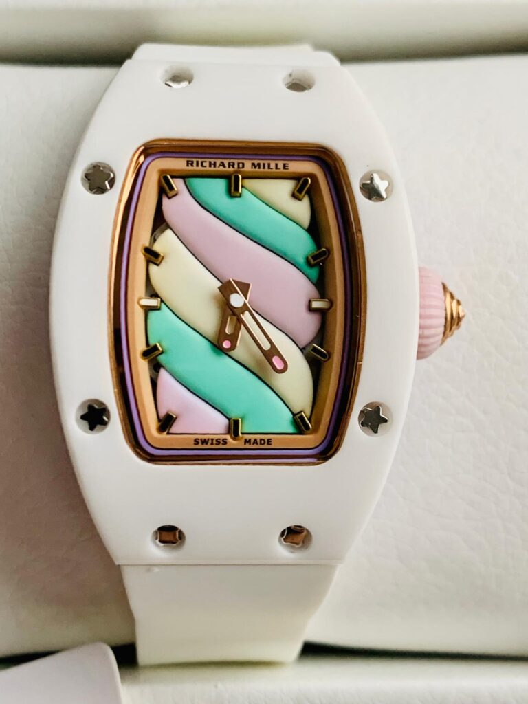 Richard Mille RM07-03 Candy Watch (OXF Best Edition) Colourful Dial on White Rubber Strap – MIYOTA 6T51 Super Clone