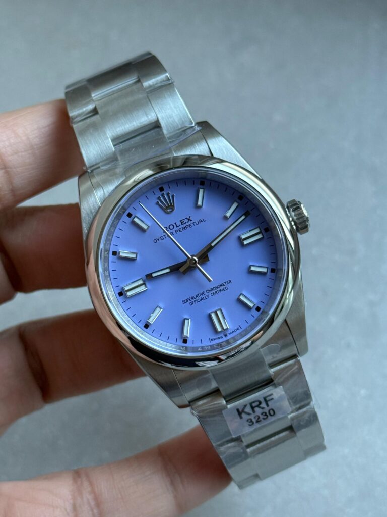 Rolex Oyster Perpetual 126000 36mm 904L Steel (KRF 1:1 Best Edition) Lavender Violett Dial – A2824 Super Clone