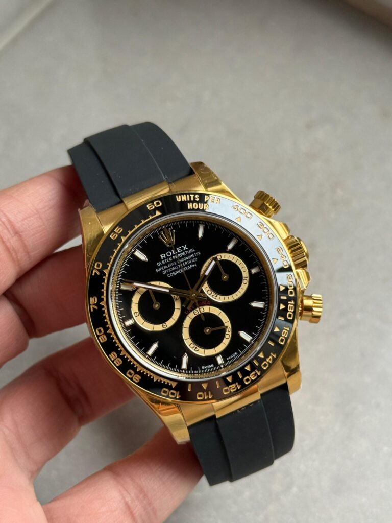 Rolex Daytona 126518 (VSF 1:1 Best Edition) Black Dial on Oysterflex Strap – DD4801 Super Clone
