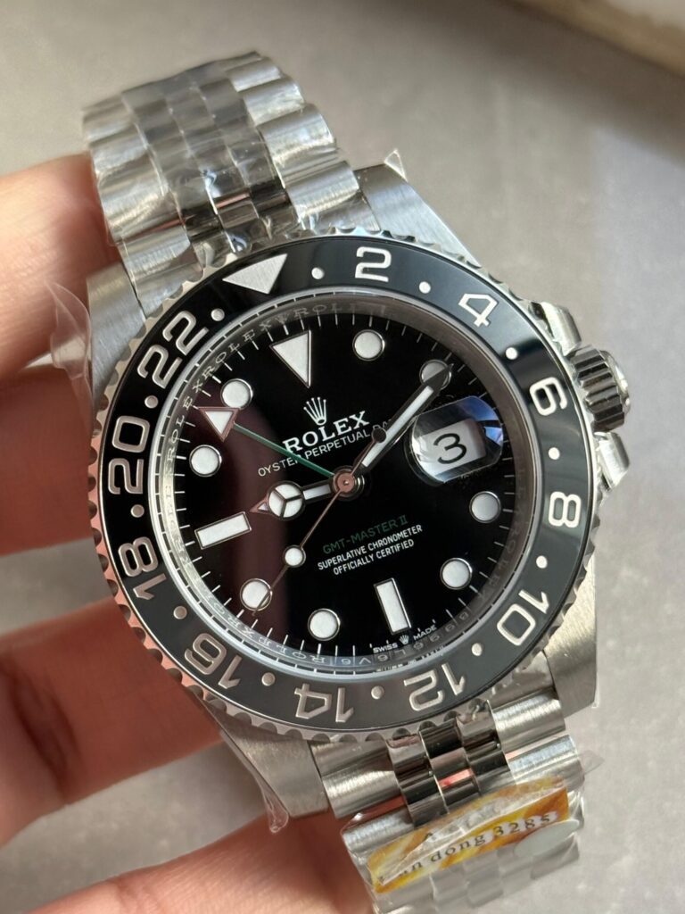 Rolex GMT-Master II 126710 Bruce Wayne GRNR 40mm Black/Gray Ceramic (ARF Best Edition) Black Dial on Jubilee Bracelet – VR3285 Super Clone