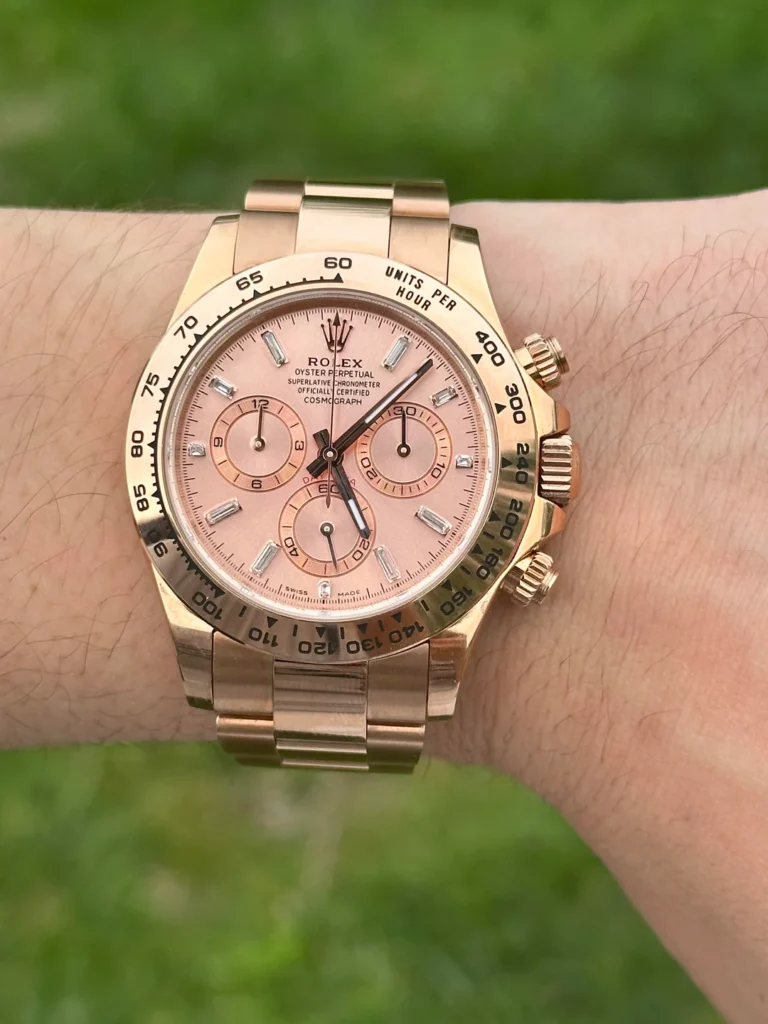 Rolex Daytona 116505 40mm 904L RG (VF 1:1 Best Edition) Pink Crystal Dial on 904L RG Bracelet – DD4130 Super Clone
