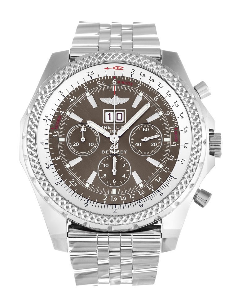 Breitling Bentley 6.75 A44362 (Super Clone) 48mm Stainless Steel Rotatable Bezel – Black Dial
