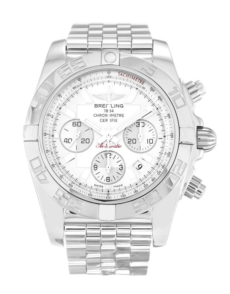 Breitling Chronomat 44 AB0110 (Super Clone) 44mm SS Black Dial on Stainless Steel Bracelet – Automatic Chronograph