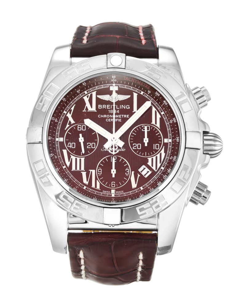 Breitling Chronomat 44 AB0110 (Super Clone) 44mm 316L Stainless Steel – Silver Dial with Luminescent Markers on Stainless Steel Bracelet