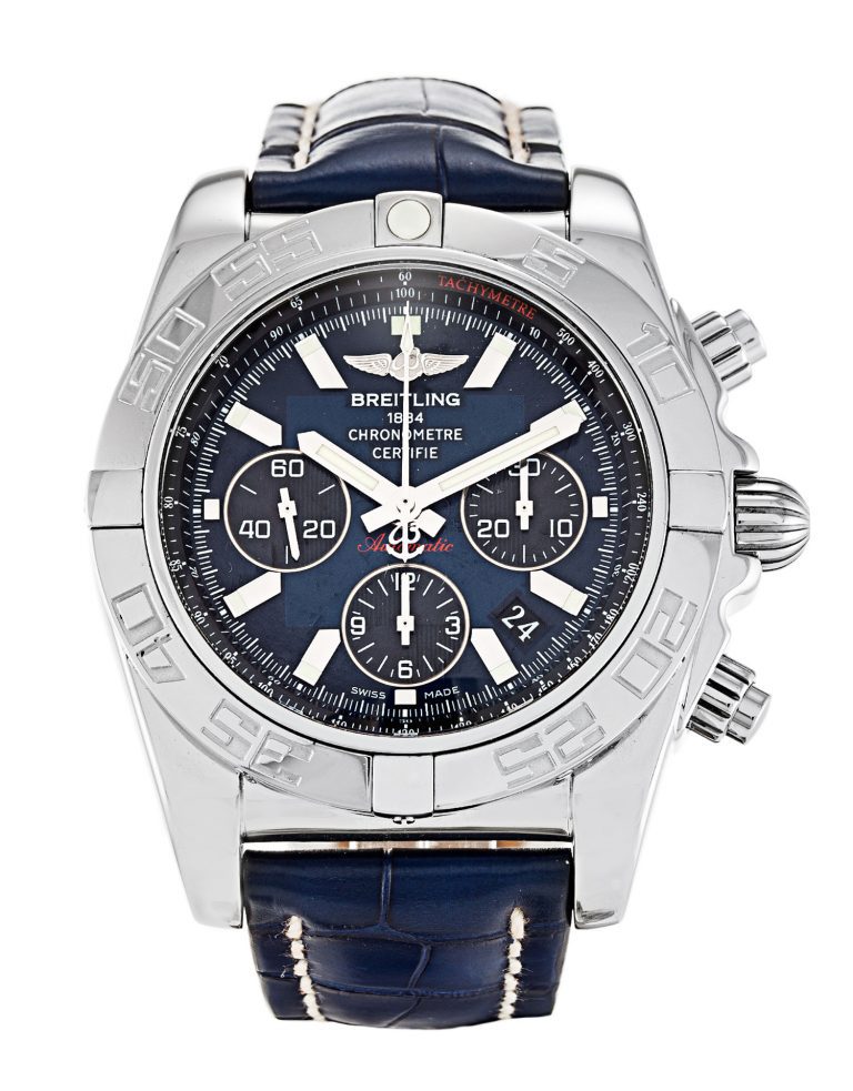 Breitling Chronomat 44 AB0110 (Super Clone) 44mm SS Blue Dial on Stainless Steel Link Bracelet – Calibre 7750