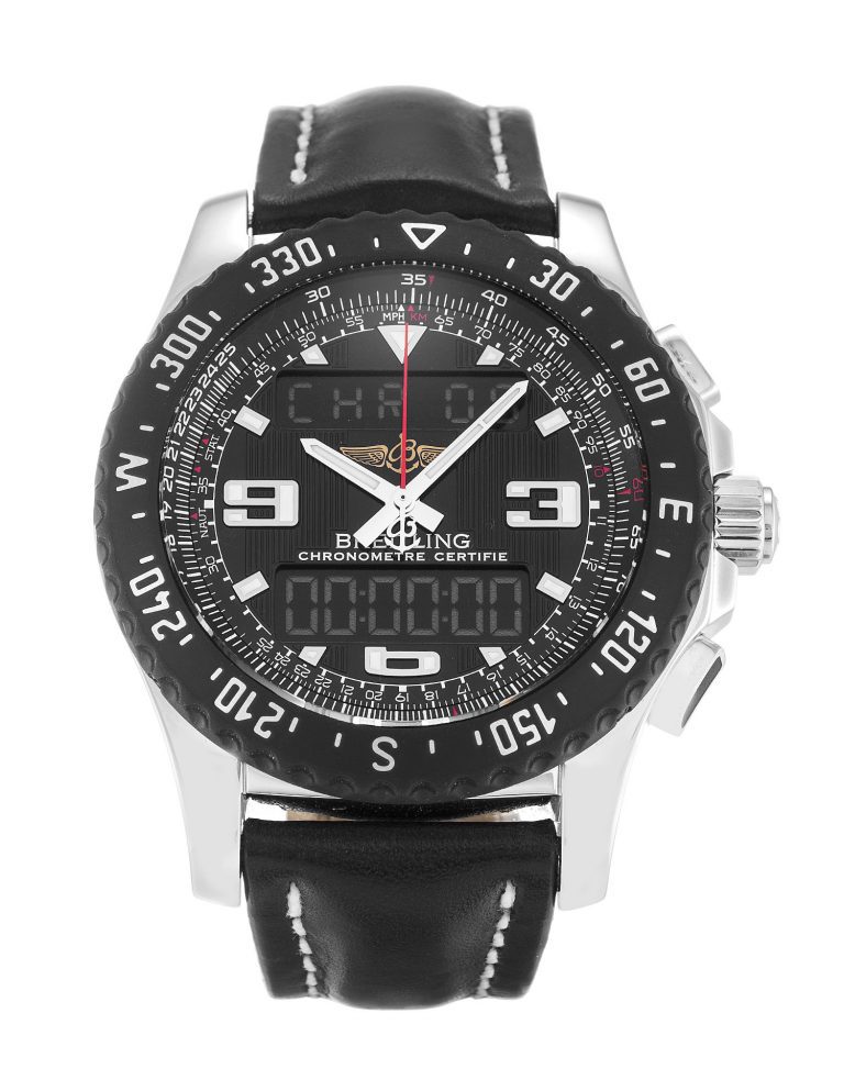 Breitling Airwolf A78364 (Super Clone) 43.5mm SS Black Dial on Stainless Steel Professional II Bracelet