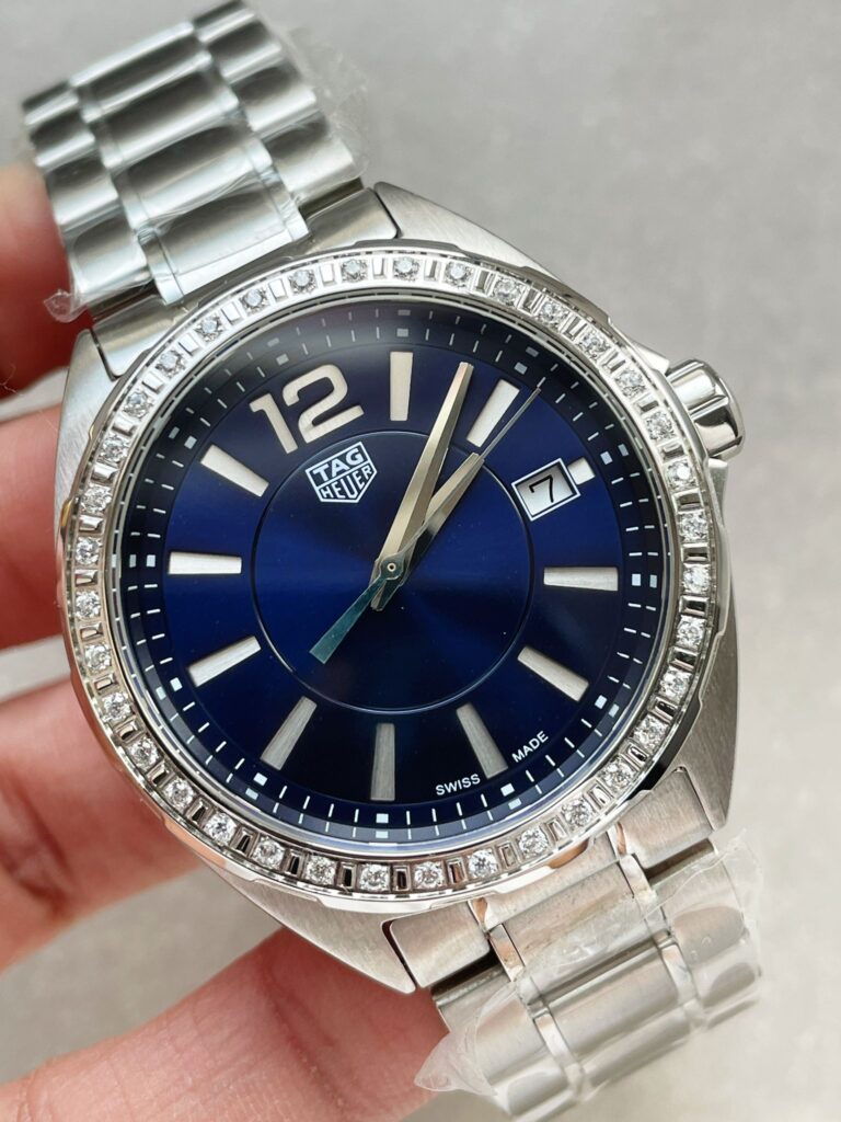 TAG Heuer Formula 1 Ladies Diamond Blue Dial WBJ1416.BA0664 (Super Clone) 32mm SS – Fixed Diamond Bezel