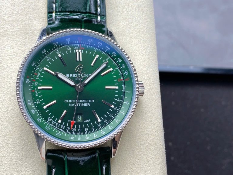 Breitling Navitimer A17326361L1P1 41mm SS (BLS Factory Super Clone) Green Dial with Stick Indexes – Clone Caliber 17 Automatic