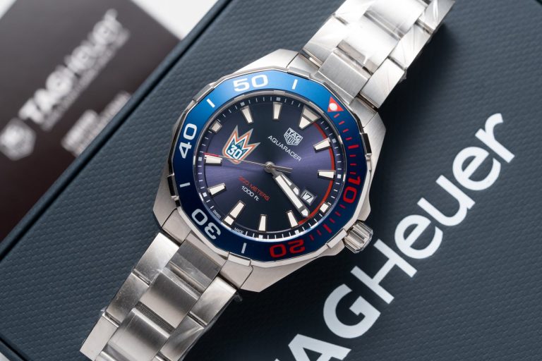 TAG Heuer Aquaracer Henrik Lundqvist 43mm SS (Super Clone) Blue Dial on Stainless Steel Bracelet – Calibre 5 Automatic