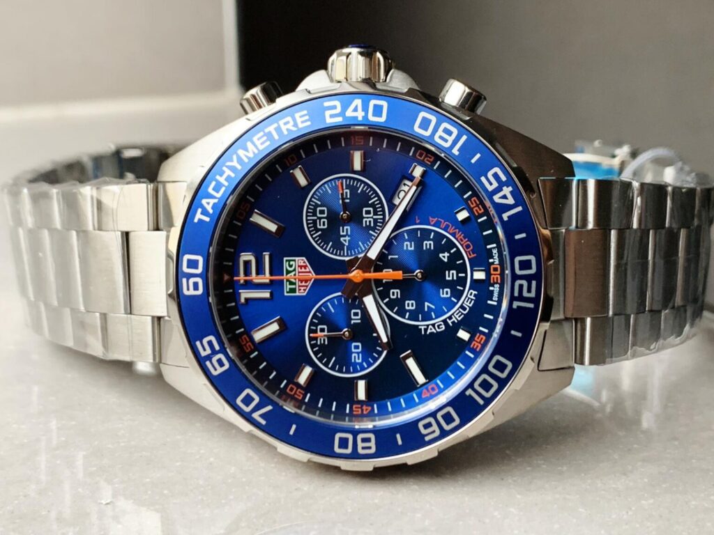 TAG Heuer Formula 1 Series 43mm SS (Super Clone) Blue Dial on Stainless Steel Bracelet – Calibre 5 Automatic