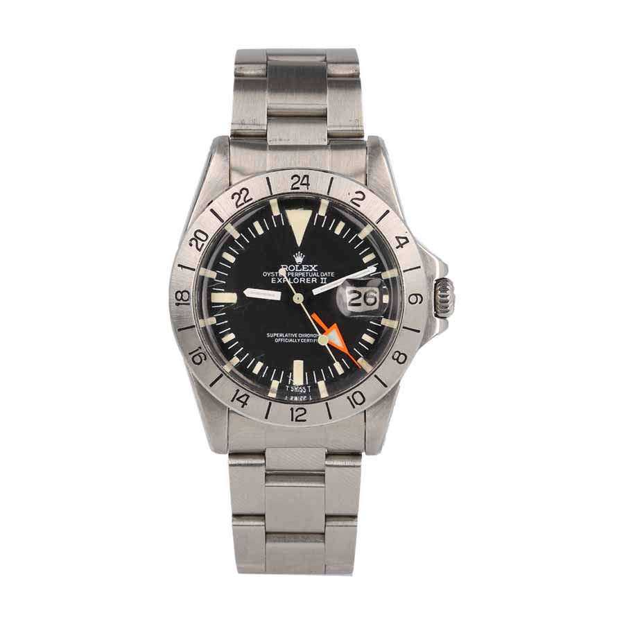 Rolex Explorer II 1655 “Steve McQueen” 40mm 904L SS (Super Clone) Black Dial on 904L Stainless Steel Bracelet – Rolex Cal. 3187 Automatic