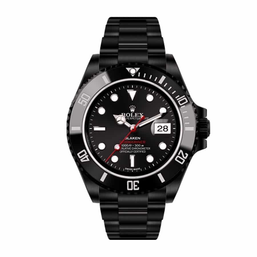 Rolex Submariner Date 116610N “Blaken” (Super Clone) 40mm SS Black Dial on Stainless Steel Oyster Bracelet – Rolex 3135 Clone