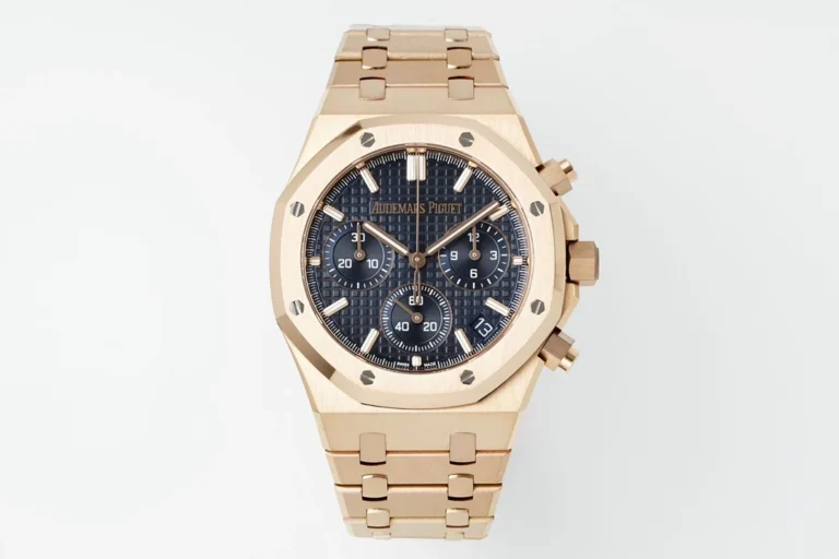 Audemars Piguet Royal Oak Chrono 26240 RG (APSF Super Clone) Blue/Rose Gold Dial on Rose Gold Bracelet – Automatic 28,800 vph