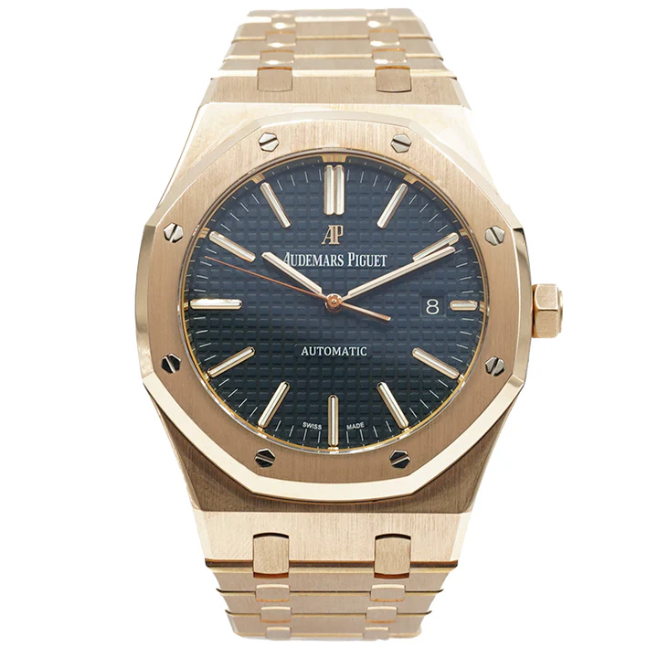 Audemars Piguet Royal Oak 15510 RG 41mm Rose Gold (DDF 1:1 Best Edition) Black Textured Dial – Super Clone