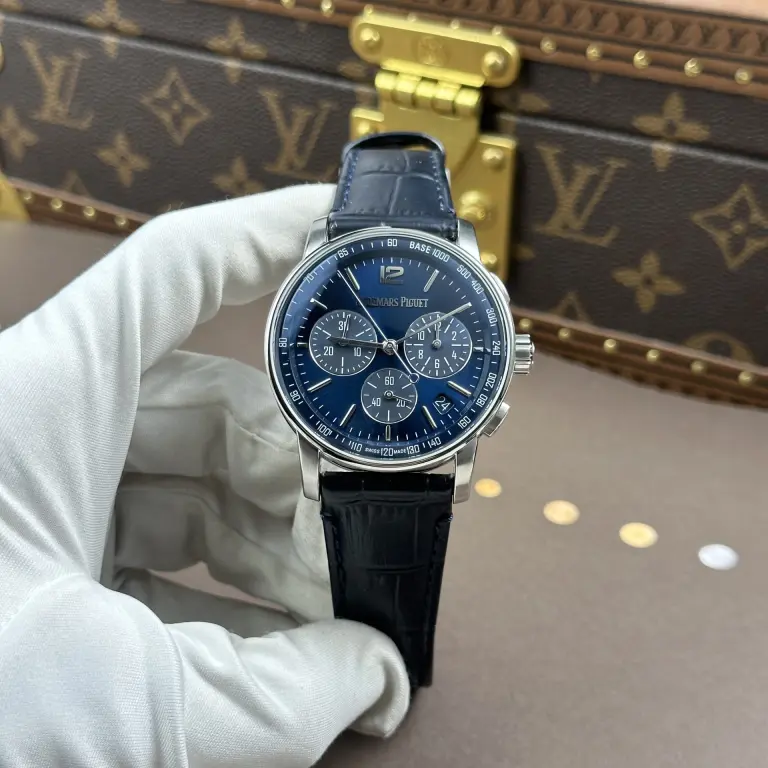 Audemars Piguet Code 11.59 41mm 316L SS (APS Factory Super Clone) Blue Dial on Black Leather Strap – Swiss Automatic Movement