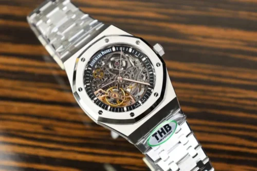 Audemars Piguet Royal Oak 41mm Openworked 15407 (Super Clone) Skeletonized Dial on Stainless Steel Bracelet – Automatic Caliber AP 15407