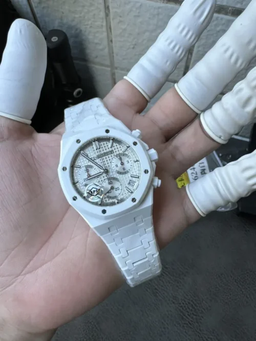 Audemars Piguet Royal Oak 26240 41mm Black Ceramic (APS Factory Super Clone) White Dial – Calibre 3126/3840 Automatic