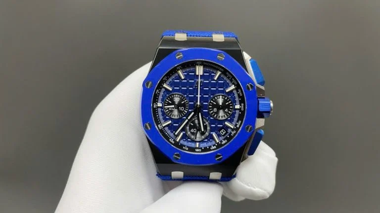Audemars Piguet Royal Oak Offshore 26420CE (Super Clone) 42mm Ceramic Black Dial on Leather Strap – AP Super Clone