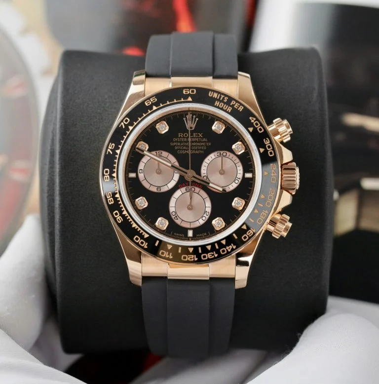 Rolex Daytona 126519 40mm SS (Super Clone) Black Dial with Diamond Markers – Clone Caliber 4130