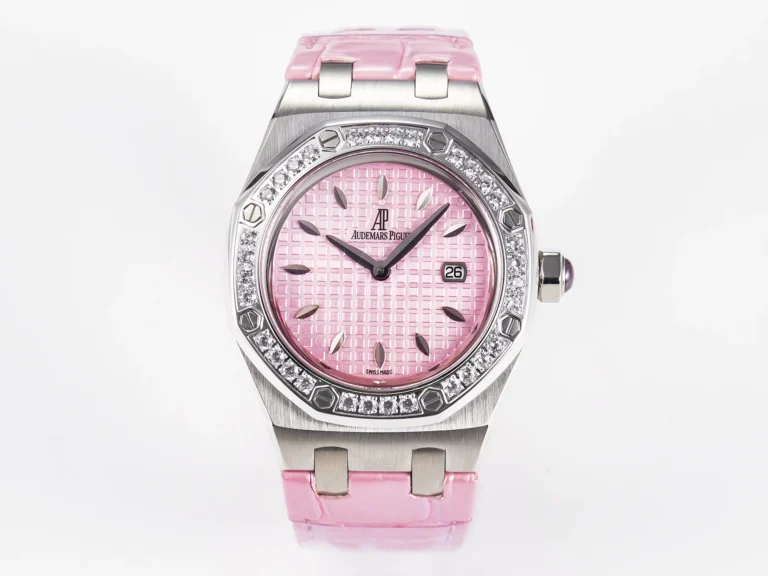 Audemars Piguet Royal Oak Offshore 33mm SS (DRF Super Clone) Pink Dial with Diamond-studded Bezel – Automatic Chronograph
