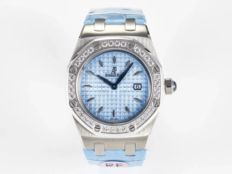 Audemars Piguet Royal Oak Offshore Ladies 33mm SS (DRF Super Clone) Blue Dial with Diamond Set Bezel – Automatic