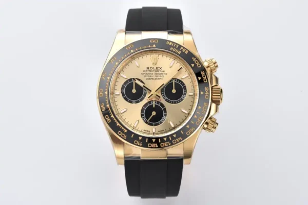 Rolex Daytona 126518 40mm Yellow Gold (Cu-W Super Clone) Gold Dial – Calibre 4130