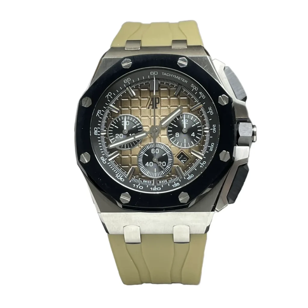 Audemars Piguet Royal Oak Offshore Novelty 43mm SS (Super Clone) Smoked Light Brown Dial – AP Caliber 3126/3840