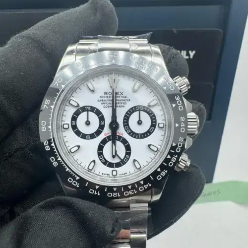 Rolex Daytona 126500 40mm SS (Super Clone) White Dial on 904L Stainless Steel Bracelet - Automatic Chronograph
