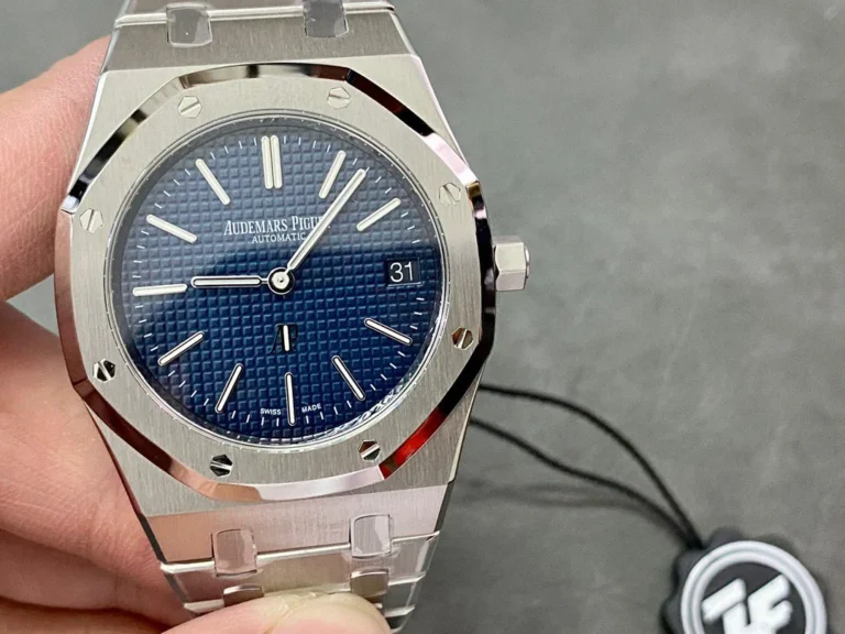 Audemars Piguet Royal Oak 16202 41mm Polished Steel (Super Clone) Blue Textured Dial with Date – AP 3120