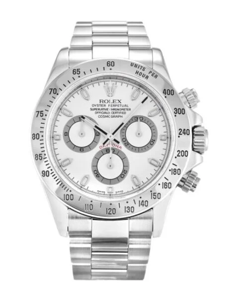 Rolex Daytona 116520 40mm 904L SS (Super Clone) White Dial – Asian 7750 Valjoux