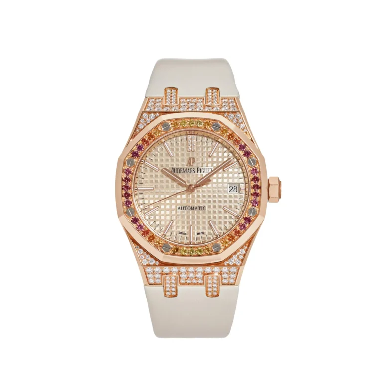 Audemars Piguet Royal Oak 41mm 18K Rose Gold (Super Clone) Set with Diamonds – Calibre 2385